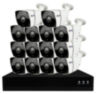Комплект видеонаблюдения IP 2Мп KIT-С214IP-POE 14 камер с ночной съемкой для улицы, с датчиком движения, питание PoE