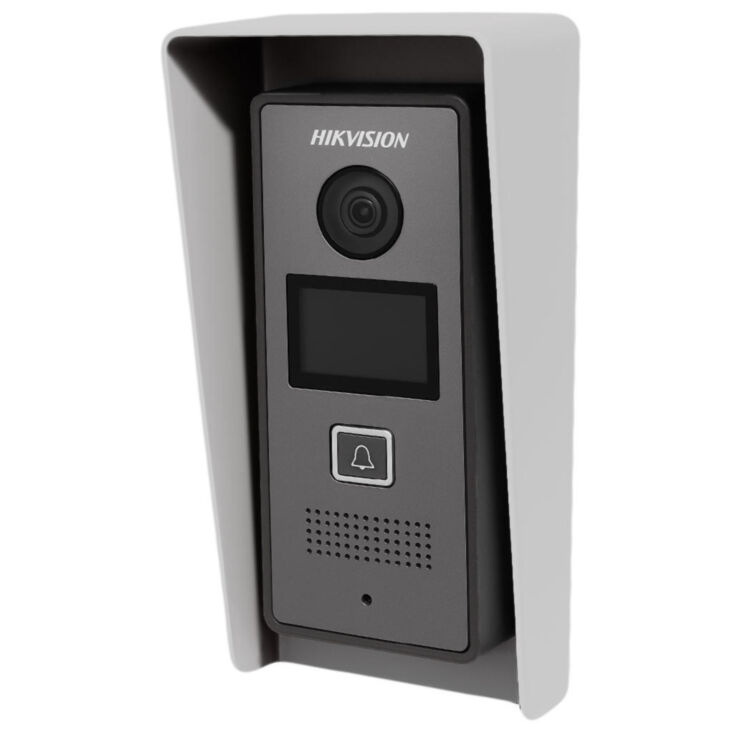 Козырек для видеодомофона Hikvision уличный, защитный, для Hiwatch и iFLOW, белый, 3D-печать, пластик