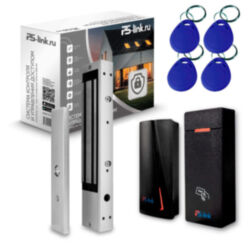 Система СКУД Ps-Link KIT-M010EM-WP-P-280LED / эл. магнитный замок 280кг / 2 считывателя RFID