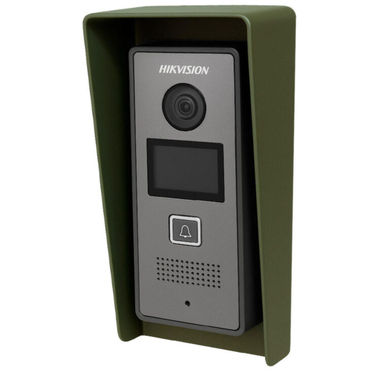 Козырек для видеодомофона Hikvision уличный, защитный, для Hiwatch и iFLOW, зеленый, 3D-печать, пластик