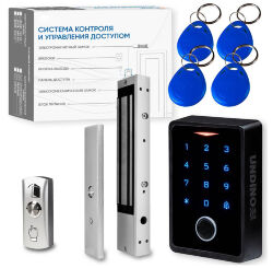 Комплект СКУД Undino KIT-ACP303EM-350 эл. магнитный замок 350кг, RFID, WIFI, отпечаток