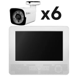 Комплект видеонаблюдения AHD 2Мп  KIT-C9206HD 6 камер для улицы, регистратор с монитором