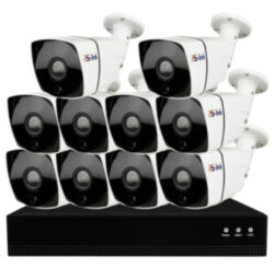 Комплект видеонаблюдения IP 5Мп  KIT-С510IP-POE 10 камер с ночной съемкой для улицы, с датчиком движения, питание PoE