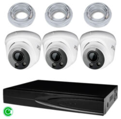 Комплект видеонаблюдения IP 8Мп  KIT-A803IP-ST 3 камеры для помещения, аналитика, детекция человека, область вторжения