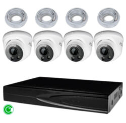 Комплект видеонаблюдения IP 8Мп  KIT-A804IP-ST 4 камеры для помещения, аналитика, детекция человека, область вторжения