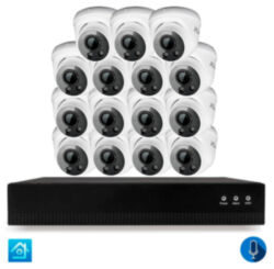 Комплект видеонаблюдения IP 5Мп  KIT-A515IPM-POE 15 камер с микрофоном для помещения, питание PoE, ночная съёмка