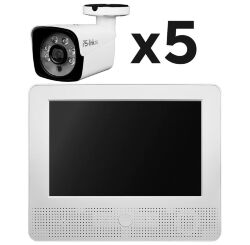 Комплект видеонаблюдения AHD 5Мп  KIT-C9505HD 5 камер для улицы, регистратор с монитором