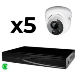 Комплект видеонаблюдения IP 8Мп  KIT-A805IP-ST 5 камер для помещения, аналитика, детекция человека, область вторжения