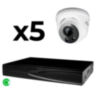 Комплект видеонаблюдения IP 8Мп KIT-A805IP-ST 5 камер для помещения, аналитика, детекция человека, область вторжения