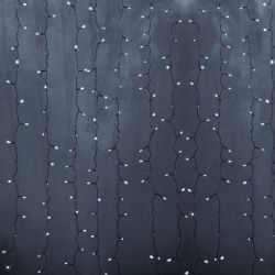 Гирлянда "Светодиодный Дождь" 2х6м, постоянное свечение, прозрачный провод, Белые теплые диоды
