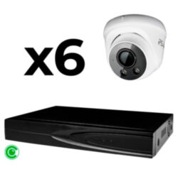 Комплект видеонаблюдения IP 8Мп  KIT-A806IP-ST 6 камер для помещения, аналитика, детекция человека, область вторжения