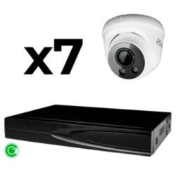 Комплект видеонаблюдения IP 8Мп  KIT-A807IP-ST 7 камер для помещения, аналитика, детекция человека, область вторжения