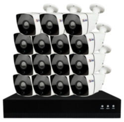 Комплект видеонаблюдения IP 5Мп  KIT-С515IP-POE 15 камер с ночной съемкой для улицы, с датчиком движения, питание PoE