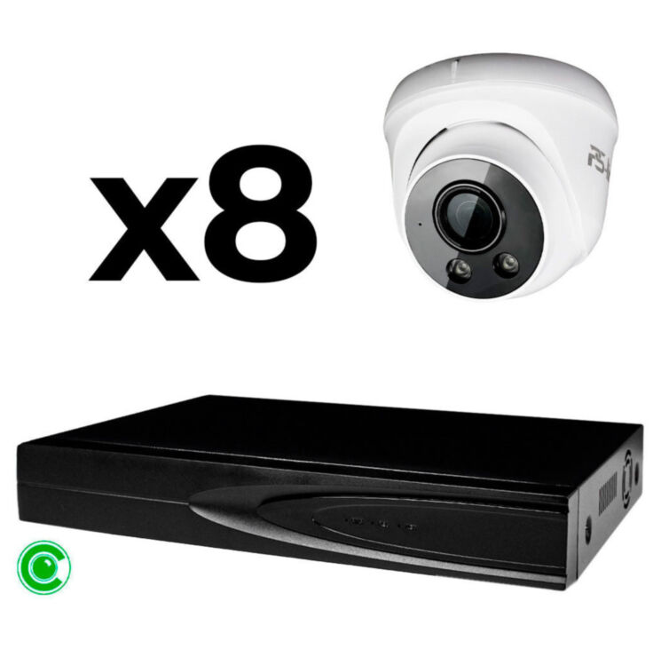Комплект видеонаблюдения IP 8Мп KIT-A808IP-ST 8 камер для помещения, аналитика, детекция человека, область вторжения