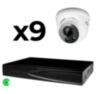 Комплект видеонаблюдения IP 8Мп KIT-A809IP-ST 9 камер для помещения, аналитика, детекция человека, область вторжения