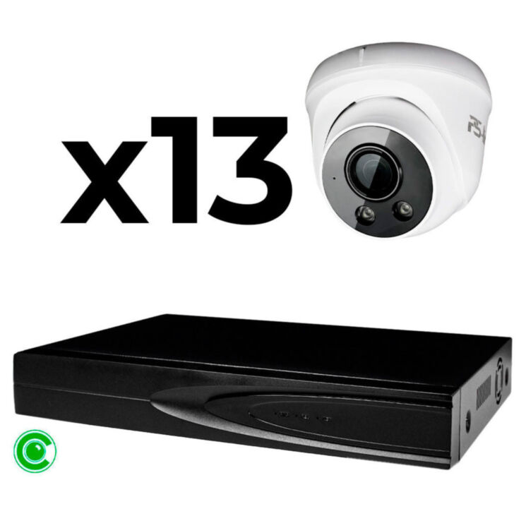 Комплект видеонаблюдения IP 8Мп KIT-A813IP-ST 13 камер для помещения, аналитика, детекция человека, область вторжения