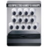 Комплект видеонаблюдения IP 8Мп KIT-A813IP-ST 13 камер для помещения, аналитика, детекция человека, область вторжения