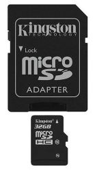 Карта памяти 32Гб microSDHC с адаптером