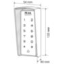 Козырек для панели доступа PS-T1202EM-WP-W медный, PETG пластик, защита от дождя и пыли