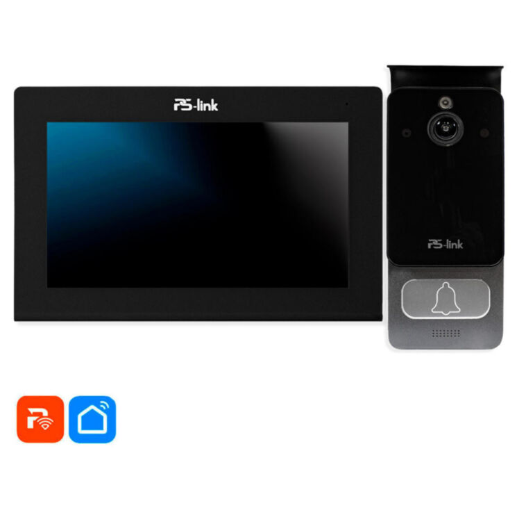 Комплект видеодомофона PS-i730TM, IP 7", черный, умный, с WiFi и вызывной панелью