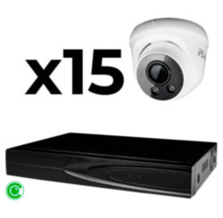 Комплект видеонаблюдения IP 8Мп  KIT-A815IP-ST 15 камер для помещения, аналитика, детекция человека, область вторжения