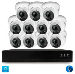 Комплект видеонаблюдения IP 8Мп  KIT-A811IPM-POE 11 камер с микрофоном для помещения, питание PoE, ночная съёмка