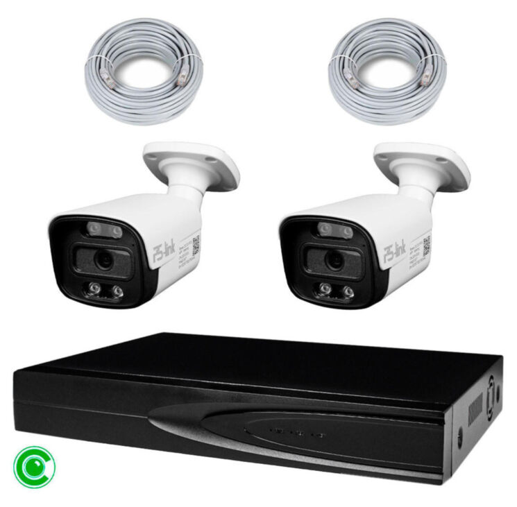 Комплект видеонаблюдения IP 8Мп KIT-C802IP-ST 2 камеры для улицы, умная аналитика, детекция человека, детекция автомобиля, область вторжения