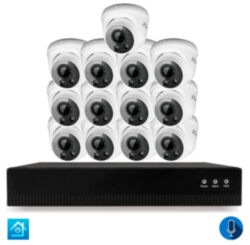 Комплект видеонаблюдения IP 8Мп  KIT-A813IPM-POE 13 камер с микрофоном для помещения, питание PoE, ночная съёмка