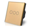 Умный сенсорный трехканальный радиоуправляемый выключатель освещения PST G90-TSE3 Золотой