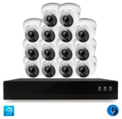 Комплект видеонаблюдения IP 8Мп  KIT-A814IPM-POE 14 камер с микрофоном для помещения, питание PoE, ночная съёмка
