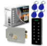 Система СКУД KIT-T1202EM-WP-W-G серый замок тип НЗ, сенсорная панель, RFID 125кГц, WIFI модуль, приложение