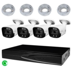 Комплект видеонаблюдения IP 8Мп  KIT-C804IP-ST 4 камеры для улицы, умная аналитика, детекция человека, детекция автомобиля, область вторжения