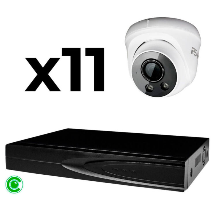 Комплект видеонаблюдения IP 5Мп KIT-A511IP-ST 11 камер для помещения, аналитика, детекция человека, область вторжения