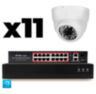 Комплект видеонаблюдения IP 8Мп KIT-A811IP-PL 11 камер для помещения, программный датчик движения, удаленный доступ, ночное видение