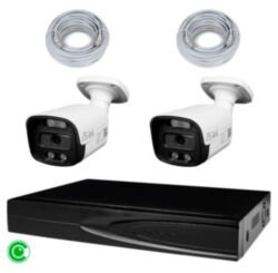 Комплект видеонаблюдения IP 5Мп  KIT-C502IP-ST 2 камеры для улицы, аналитика, детекция человека, детекция автомобиля, область вторжения
