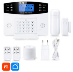 Охранная сигнализация WIFI/GSM  PS-PG500-4GEU приложение для смартфона, до 200 беспроводных датчиков 433 МГц, 8 проводных зон